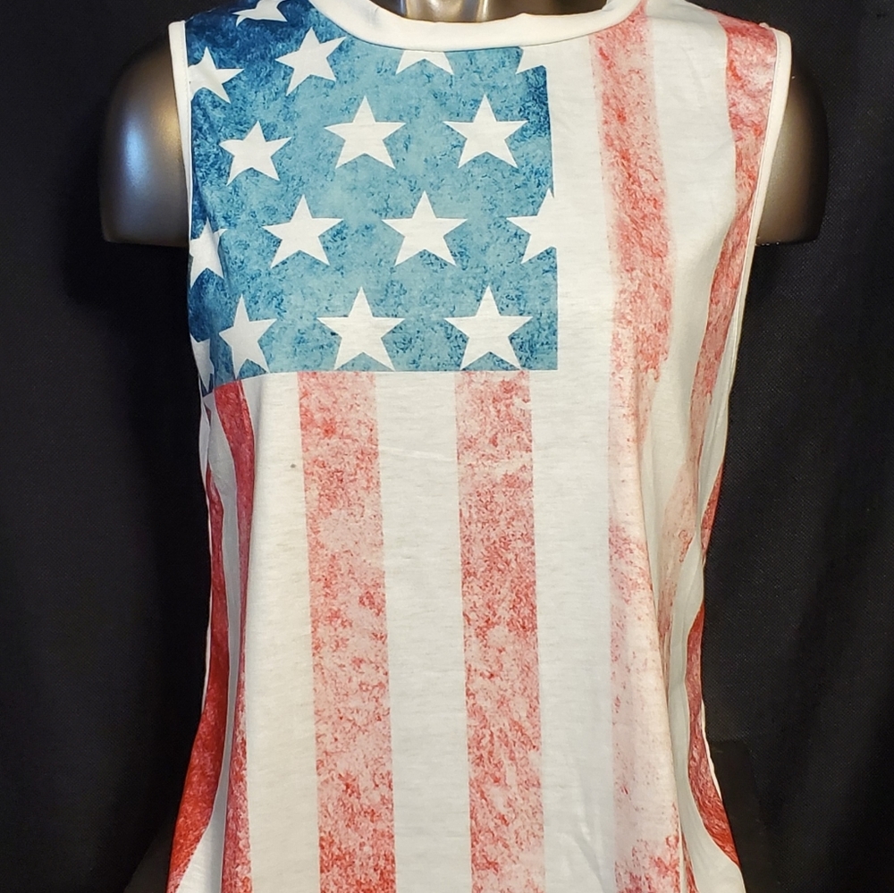 USA Flag Muscle Tee